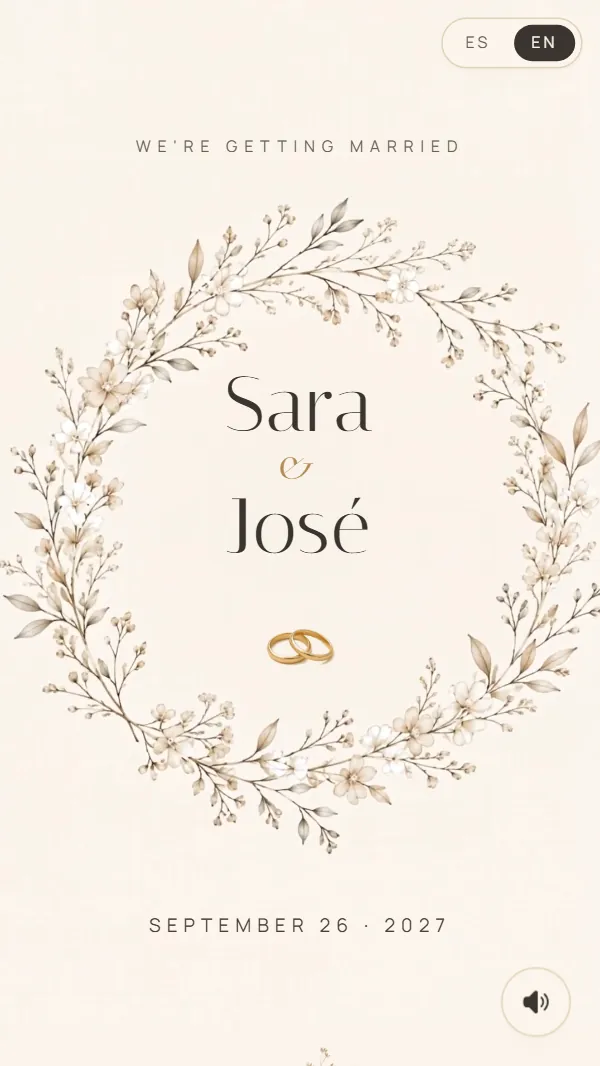 Header of the Minimalista Deluxe invitation