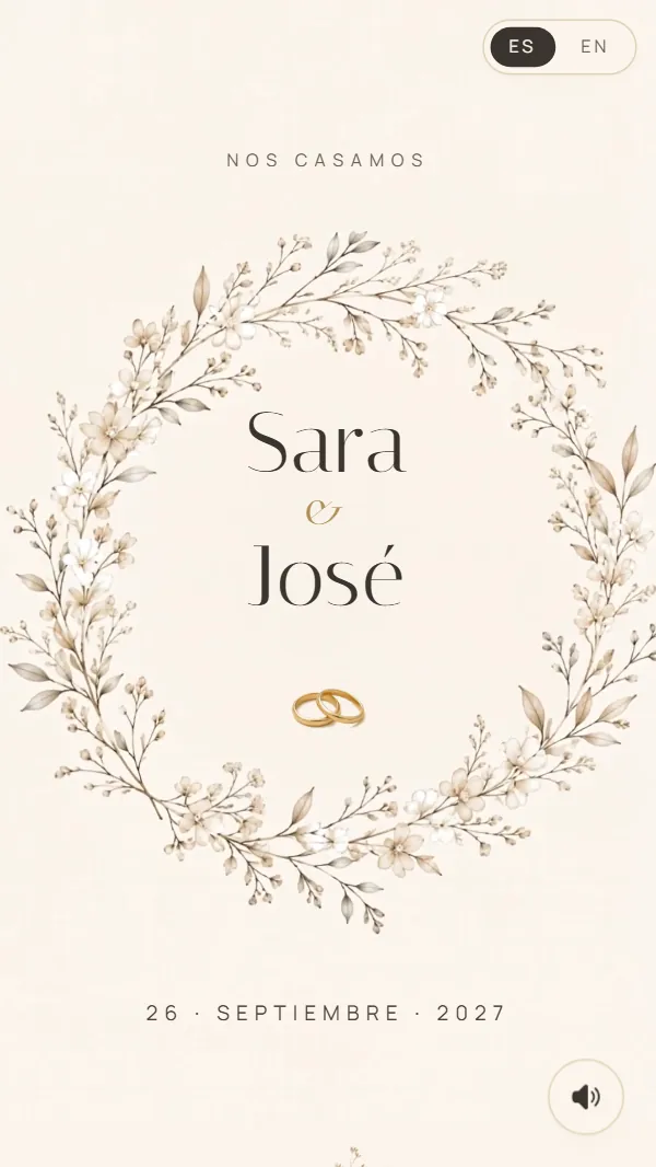 Cabecera de la invitación Minimalista Deluxe